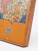 Nouvelles décorations murales rectangulaires en laiton et bois massif, motif carpes koï de style chinois, peinture décorative de haute qualité pour la maison