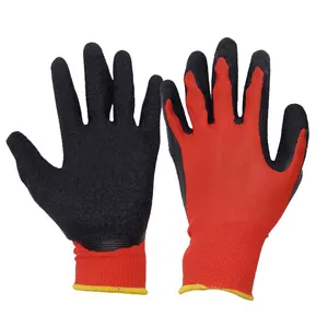 PRI polyester winter working gloves latex dipping machine working gloves