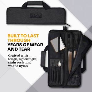 Free Sample Kitchen <b>Tool</b> Storage <b>Bag</b> Rolling <b>Canvas</b> Cutting Chef Knife <b>Bag</b> - Product Image 5