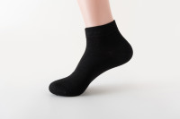 Chaussettes quotidiennes en bambou pour hommes, logo personnalisé, taille noire, blanche, chinée, grise, antimicrobienne, humidité, pour le travail