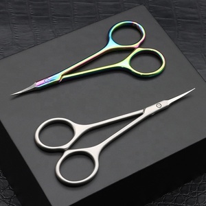 Qianya manicura tijeras cosméticas de mano de acero inoxidable curvado piel muerta recorte ruso removedor de cutículas de uñas belleza Metal - Product Image 4