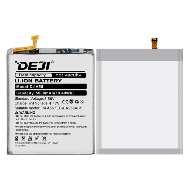 DEJI Wholesale High Capacity Mobile Phone Li-ion Battery EB-BA256ABS for Samsung Galaxy A55 A25 A54 5G No Bloat