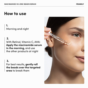 Sérum Visage FRANKLY à 15% de Niacinamide et PCA de Zinc pour le Contrôle du Sébum et la Prévention des Imperfections 30ml - Product Image 3