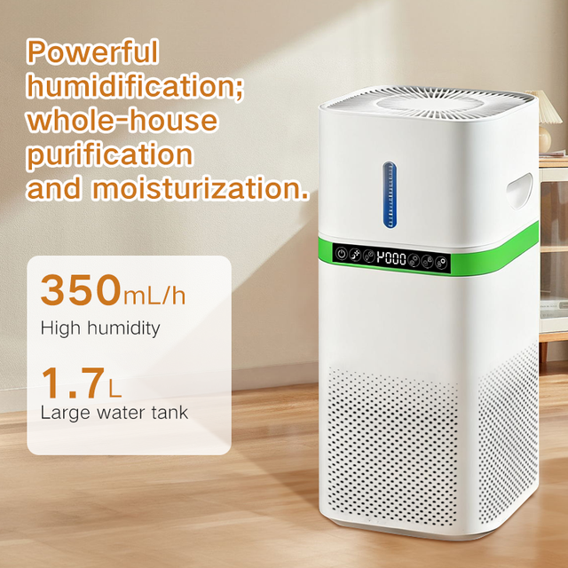 Plug-in Electric HEPA Filter Air Purifier with Humidification & Negative Ion Purification Home/Office/Commercial Indoor Spaces