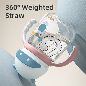 Sippy <strong>Cups</strong> for Toddlers 1-3, Spill Proof <strong>Weighted</strong> <strong>Straw</strong> <strong>Cup</strong> with Handle for Toddlers 6 Months + Tritan BPA FREE Sippy <strong>Cups</strong> - Product Image 4