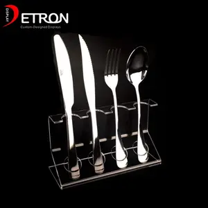 Bộ Đồ Ăn Hiển Thị <span class=keywords><strong>Acrylic</strong></span> Bán Lẻ Hiển Thị Đứng Cửa Hàng Bán Lẻ Bộ Đồ Ăn Dao Kéo Muỗng Bộ Đồ Ăn <span class=keywords><strong>Acrylic</strong></span> Countertop Chủ - Product Image 1