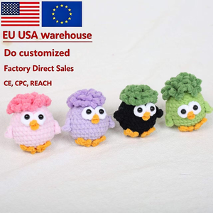 Porte-clés mignon en forme de poulet tissé à la main, petite décoration en forme de poulet, idéal comme cadeau pour sacs à dos ou clés de <span class=keywords><strong>voiture</strong></span> - Product Image 2
