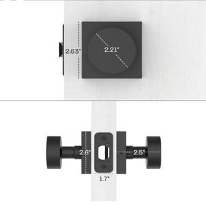 Omkeerbare matzwarte zinken legering, zware deurknop voor privacy, voor gang, kast, badkamer, hotel, appartement, eenvoudige installatie - Product Image 3
