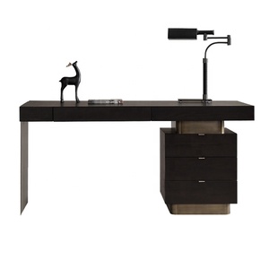 Ánh sáng sang trọng rắn gỗ Bàn văn phòng căn hộ nhỏ nghiên cứu với sạc Ổ cắm Bàn máy tính - Product Image 6