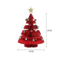 3D Rot-Grüner Waben-Papier-Weihnachtsbaum Anpassbare Größe & Farbe Umweltfreundliche Festliche Saison Weihnachts-Tischdekoration