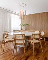Nouveau ensemble de meubles de salon modernes de luxe Popularite table centrale ronde en bois et chaises MUYA MY94