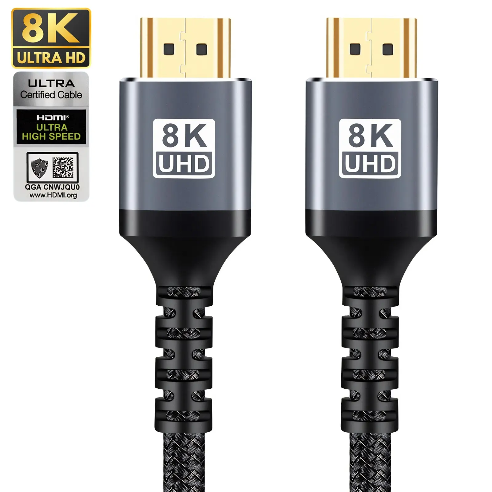 كابل HDMI 2.1 بشعار مخصص 8K60Hz 4K120Hz 48Gbps HD كابل HDMI لتلفزيون الفيديو 2 متر وصلة HDMI إلى وصلة HDMI