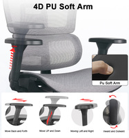 Meilleure chaise d'ordinateur rotative avec dossier réglable Ergonomique entièrement en maille pivotante Bureau de travail Bureau de jeu Chaise de bureau exécutive