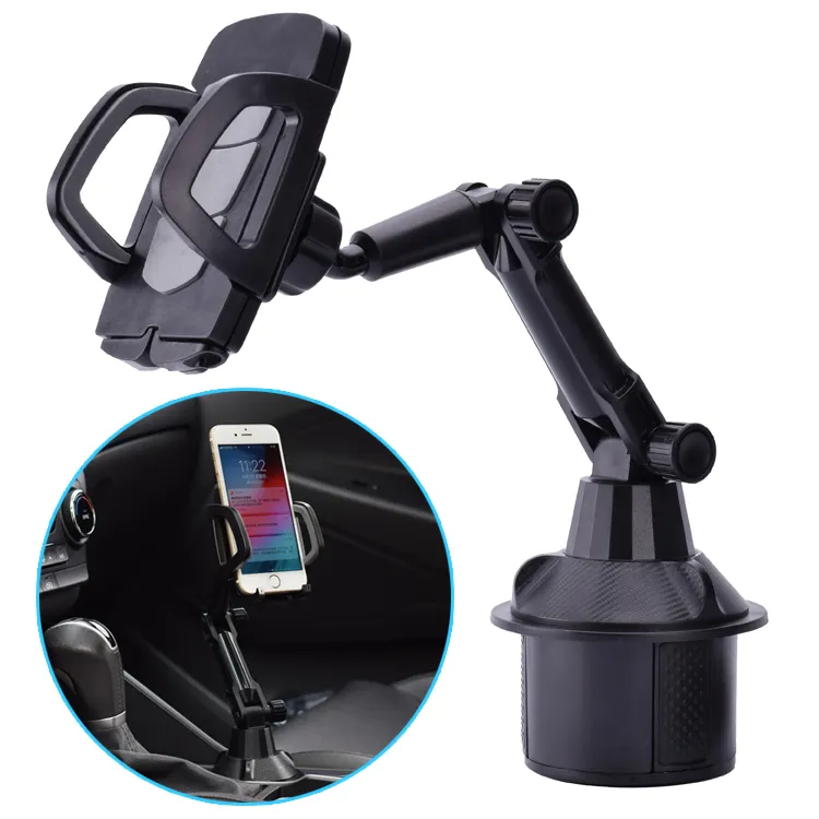 Accessoires de téléphone de voiture fabrication réglable flexible extensible rotation de 360 degrés porte-gobelet de voiture support de téléphone portable