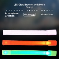 Accessoires de concert : Bracelets lumineux tissés à LED personnalisés ; Cadeaux pour les fans : Bracelets lumineux