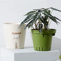 Pot de fleurs auto-arrosant, pot hydroponique paresseux, pot de fleurs en plastique, décoration de bureau, pot de fleurs auto-absorbant, décoration de bureau, salon