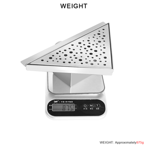 Desagüe de suelo triangular de acero inoxidable SUS304 antiolor moderno, desagüe de esquina de <span class=keywords><strong>ducha</strong></span> triangular con sifón para baños - Product Image 2