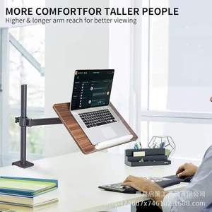 <b>Adjustable</b> Wooden Laptop Stand Desktop Computer Holder Rotatable <b>Office</b> <b>Desk</b> Organizer For Laptops - Product Image 4
