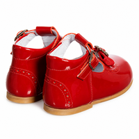 Chaussures Mary Jane à bride en T pour filles, en cuir verni, pour fêtes et mariages, avec nœud orné de pierres scintillantes