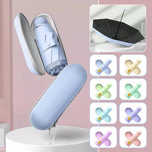 미니 접이식 휴대용 태양 및 비 UV 보호 소형 경량 포켓 우산 (케이스 포함) - Product Image 4