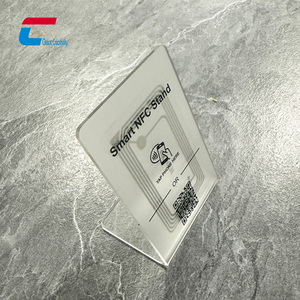 Support NFC personnalisé pour avis Google, code QR, menu de restaurant, support transparent en acrylique NFC - Product Image 5