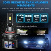 Ampoule de phare LED automobile haute puissance 30w/60w 3570 CSP H1 H7 H11 H4 9005 9006 pour véhicules 12V et 24V 880 881 P13w Psx26w