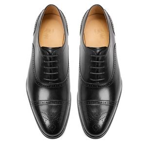 أحذية كلاسيكية أنيقة للأعمال مصنوعة يدويًا للرجال أحذية زفاف من جلد البقر الحقيقي أحذية رجالية ماركة أحذية للرجال - Product Image 5