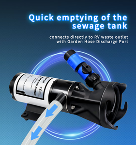 Mambaflo Dernier lancement 12gpm RV Sortie de Déchets Connexion Camper Macerator Bateau Pompe Douche <span class=keywords><strong>Vidange</strong></span> Portable 12V DC RV Pompe à <span class=keywords><strong>Eaux</strong></span> <span class=keywords><strong>Usées</strong></span> - Product Image 3