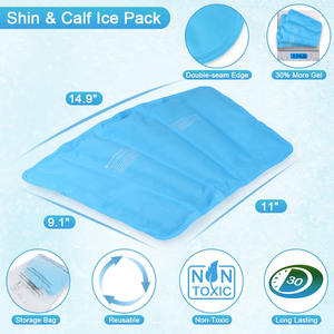 Hot Cold <strong>Compression</strong> Cooling Gel Leg Sleeves for the Pain of Arthritis ,sports Injuries. - Product Image 3