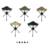 Tabouret pliant ultra-léger et portable, chaise de camping triangulaire rotative pour la pêche et les pique-niques en plein air
