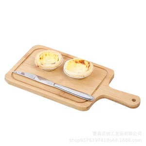 Tabla de cortar de bambú rectangular multifunción para cocina, tabla de cortar para frutas, queso, carne, bandeja para hornear - Product Image 5