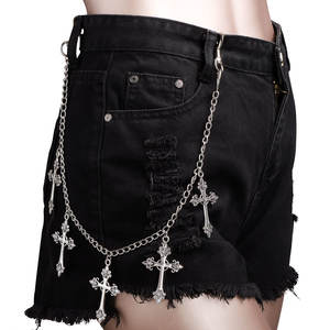 <b>Cross</b> Pendant Pants <b>Chain</b> Zinc Alloy Unisex Street Style Fashion Accessory - Product Image 1