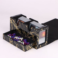 Boîte de rangement pour cartes à collectionner en cuir PU, pour 100 cartes Magic à double pochette, personnalisable OEM