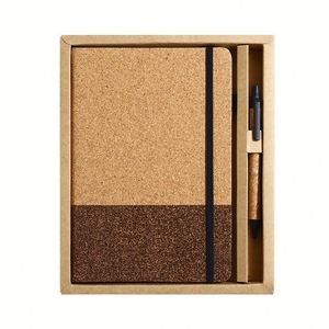 Custom Logo <b>A5</b> Minimalist <b>Diary</b> Thickened Cork Texture Eco-Friendly Paper Pen Loop Personalized Office Stationery Promotional - Product Image 4