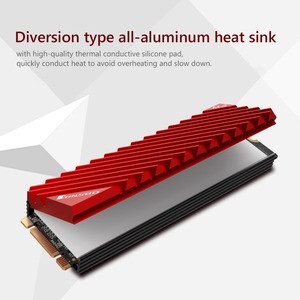 M2-3 SSD NVMe الحرارة بالوعة غرفة تبريد M2 2280 القرص الصلب SSD الألومنيوم الحرارة بالوعة مع لوحة حرارية ل SSD <span class=keywords><strong>M</strong></span>.2 حاسوب شخصي مكتبي الحرارية - Product Image 4