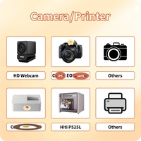 Photomaton vintage portable rétro en bois avec haut-parleur intégré, style iPad, trépied rectangulaire, coque d'appareil photo DSLR pour mariage