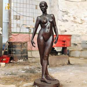 Statue de femme <span class=keywords><strong>nue</strong></span> dansant en bronze, décoration de jardin moderne en plein air - Product Image 2