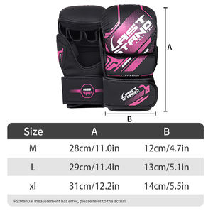 قفازات ملاكمة MMA من الجلد الصناعي الاحترافي نصف الإصبع من Sanda مقاومة للماء قابلة للتمدد للإغلاق عالية الجودة مختلطة عسكرية - Product Image 6