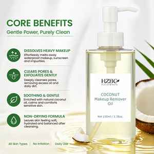 Huile démaquillante à la noix de coco OEM - Huile nettoyante naturelle, nettoyant profond 3-en-1 pour les <span class=keywords><strong>yeux</strong></span>, le <span class=keywords><strong>visage</strong></span> <span class=keywords><strong>et</strong></span> les lèvres, émulsionnable dans l'eau, végétalien - Product Image 3