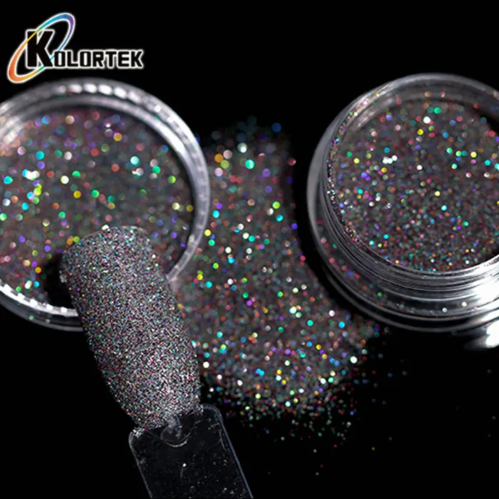 Groothandel Cosmetische Holografische Laser Glitter Poeder Acryl Dip Nail Glitter