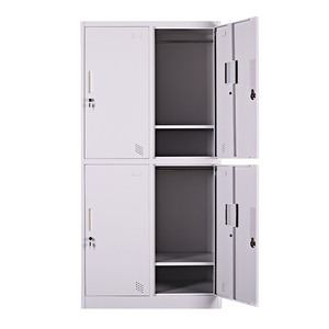 Tủ sắt đựng đồ nhân viên màu trắng 4 cánh, tủ sắt 2 tầng để đồ văn phòng - Product Image 5