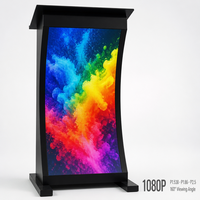Podio LED Transparente para Iglesia, Atril Digital con Pantalla para Predicación, Adoración y Conferencias