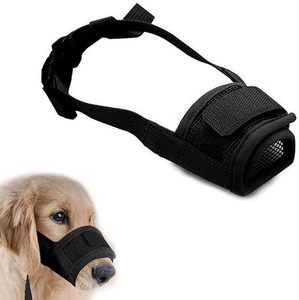 Bozal para Perro, Suave, Transpirable, de Nailon, Ajustable, Permite Beber, para Perros Pequeños/Medianos/Grandes, 5 Tamaños Personalizables - Product Image 1