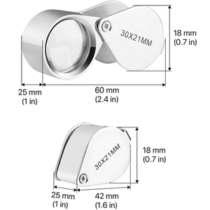 Pocket Glass Metal Sieraden <span class=keywords><strong>Loupe</strong></span> 10X20X30X21Mm Juweliers Eye Vergrootglas Vergrootglas <span class=keywords><strong>Loupe</strong></span> Lus - Product Image 4