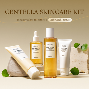 Prodotti Coreani per la Cura della Pelle Set alla Centella Naturale <span class=keywords><strong>Kit</strong></span> di Bellezza Idratante Riparatore Sbiancante con Siero Viso e Detergente - Product Image 2