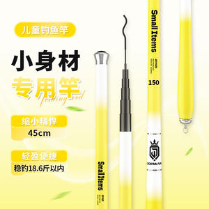 Caña de pescar Jqwan Mini Stream de 2 m, ultraligera, para agua dulce, acción media rápida, con guías SIC, para niños y peces pequeños - Product Image 4