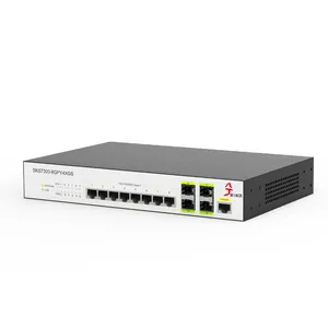 LACP SNMP VLAN 8 2.5g Electrical Ports+4 10g Optical Fiber Ports Ethernet Network Switch