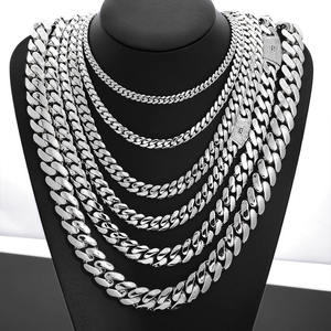 NUOAY Collier chaîne cubaine en argent 925 avec fermoir en moissanite glacé Style Hip Hop Pass Diamond Test Bijoux fins pour femmes hommes - Product Image 3