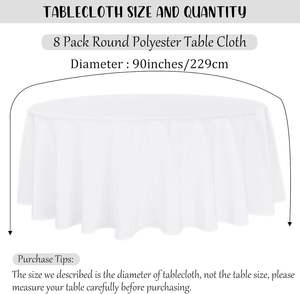 Venta caliente 120 pulgadas 132 pulgadas mantel Jacquard poliéster redondo blanco mantel para boda fiesta banquete evento restaurante - Product Image 2