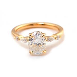 Bague de mariage pour femmes, excellente coupe, diamant 3 carat, bague en or 14k de forme ovale, Offre Spéciale - Product Image 1